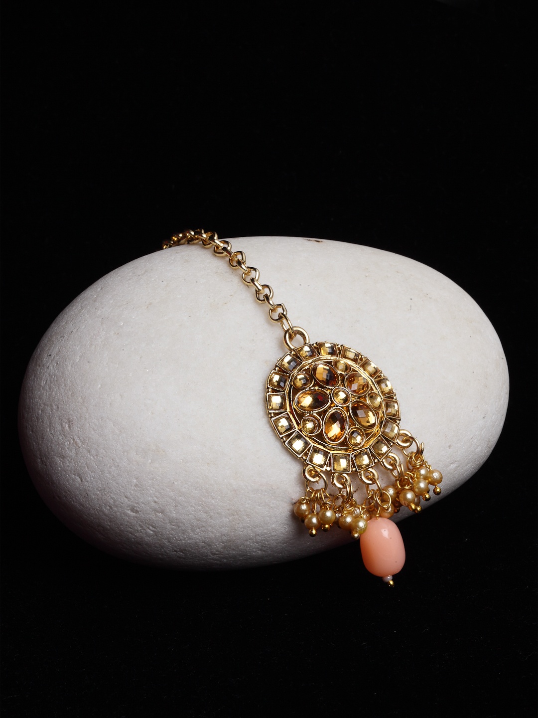 

PANASH Gold-Plated Stone-Studded Handcrafted Maang Tikka