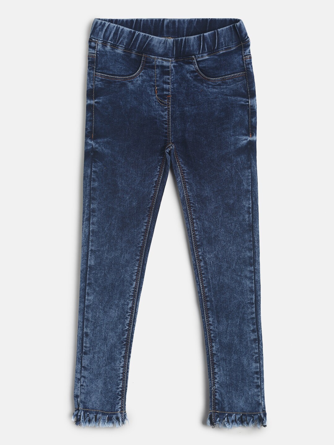 

TALES & STORIES Girls Blue Solid Slim Fit Jeggings