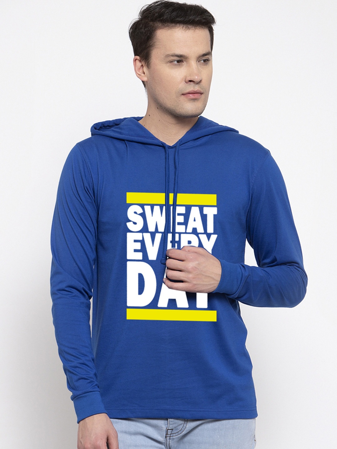 Friskers Men Blue Typography Printed T-shirt