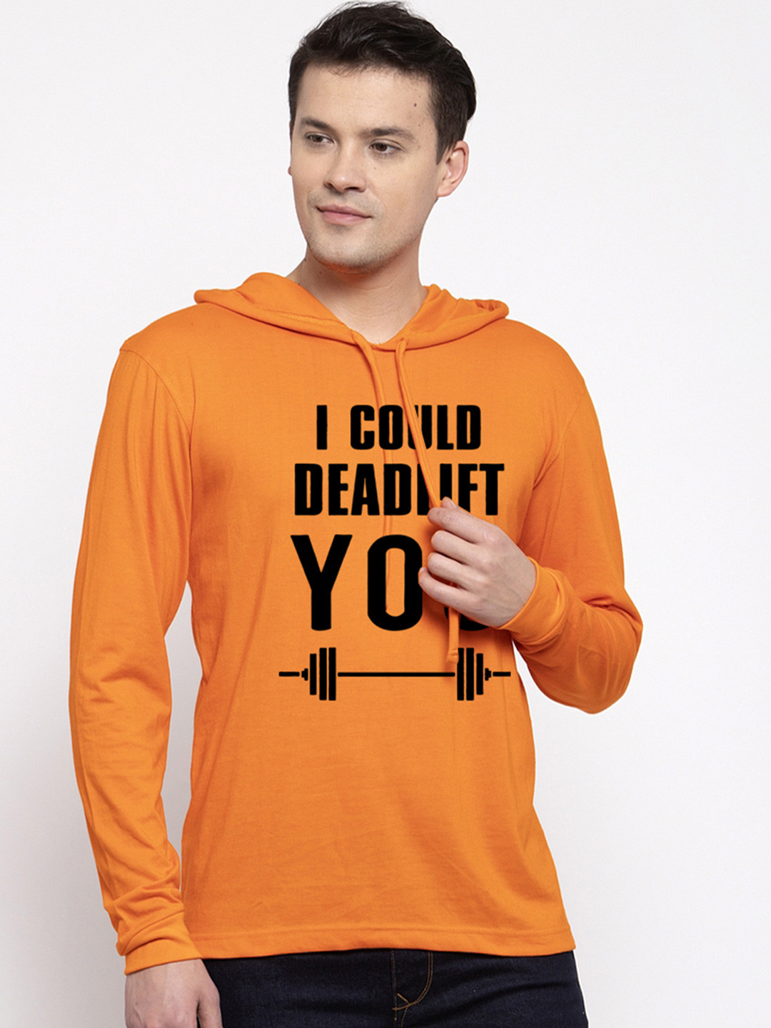 

Friskers Men Orange Typography Printed T-shirt