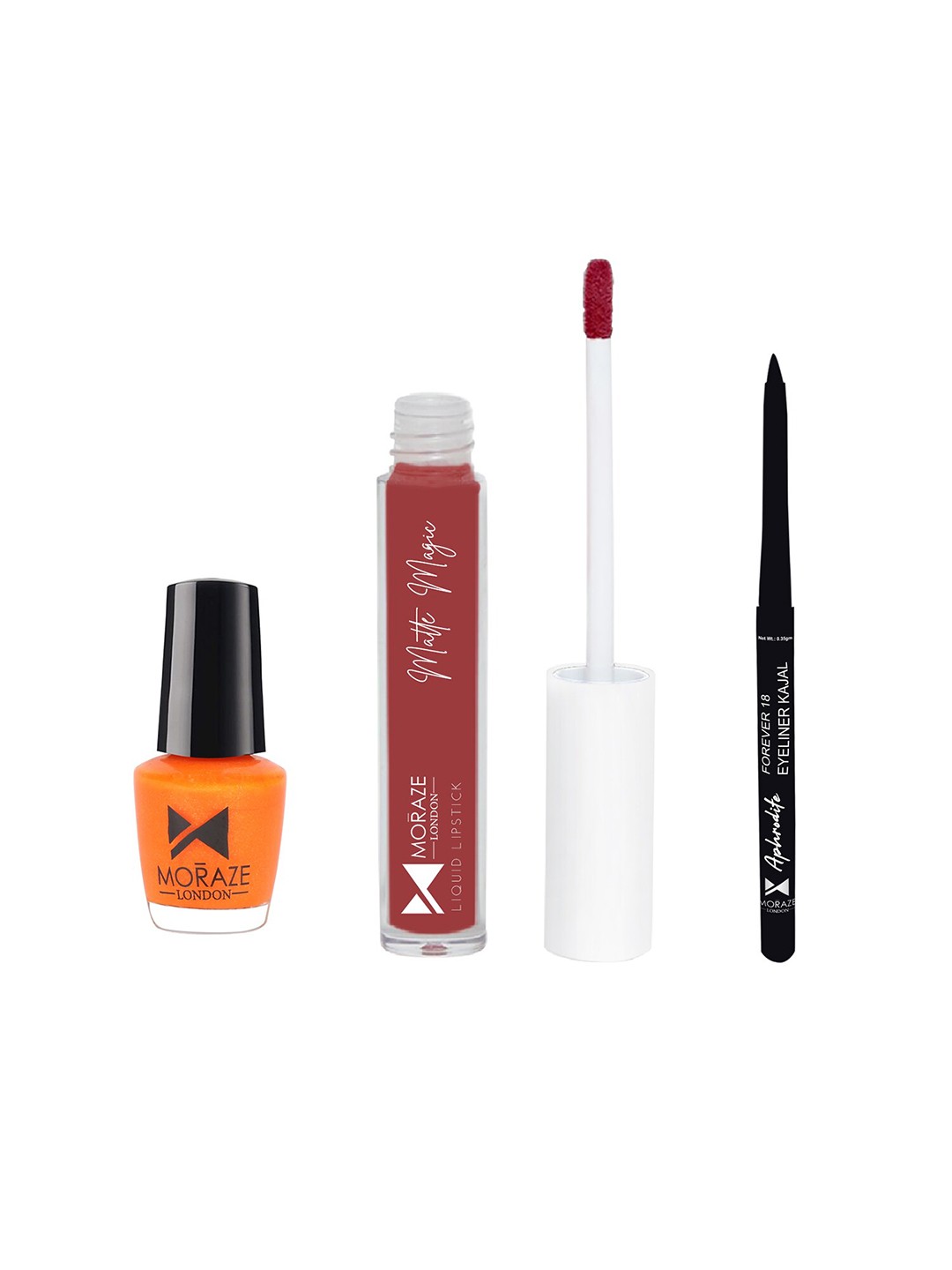

Moraze Combo Pack of Nail Polish Chitty Kajal & Lipstick Sorry Not Sorry, Multi