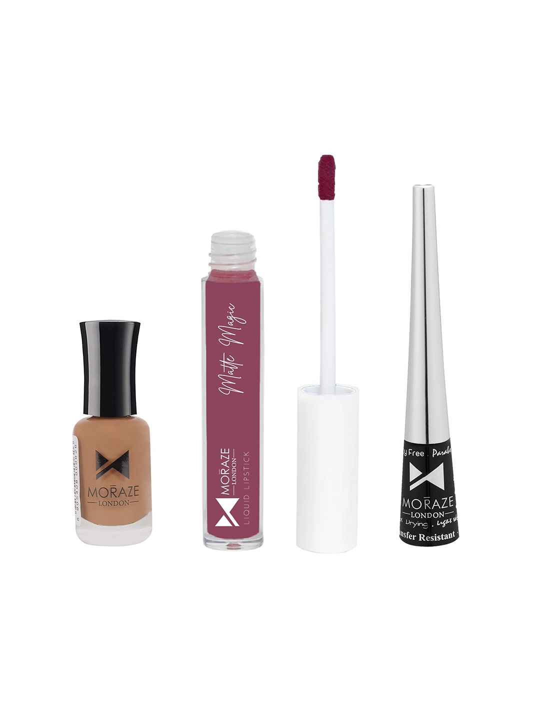 

Moraze Women Combo Pack of Nail Polish, Kajal & Lipstick, Multi