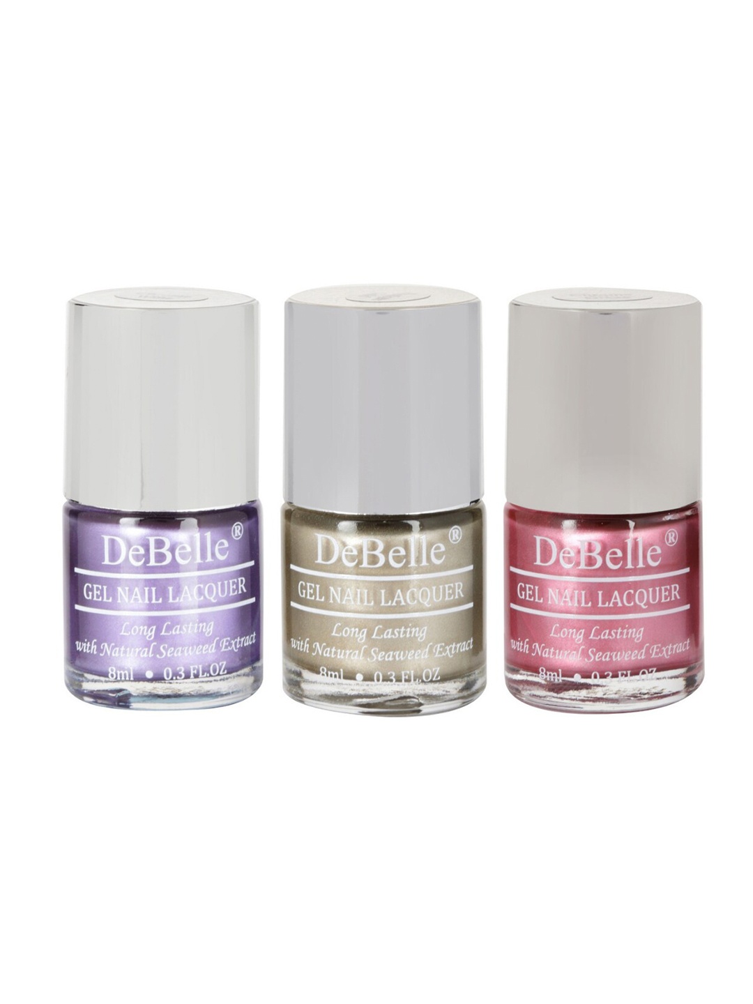 

DeBelle Set Of 3 Gel Nail Polish - 8ml Each, Pink