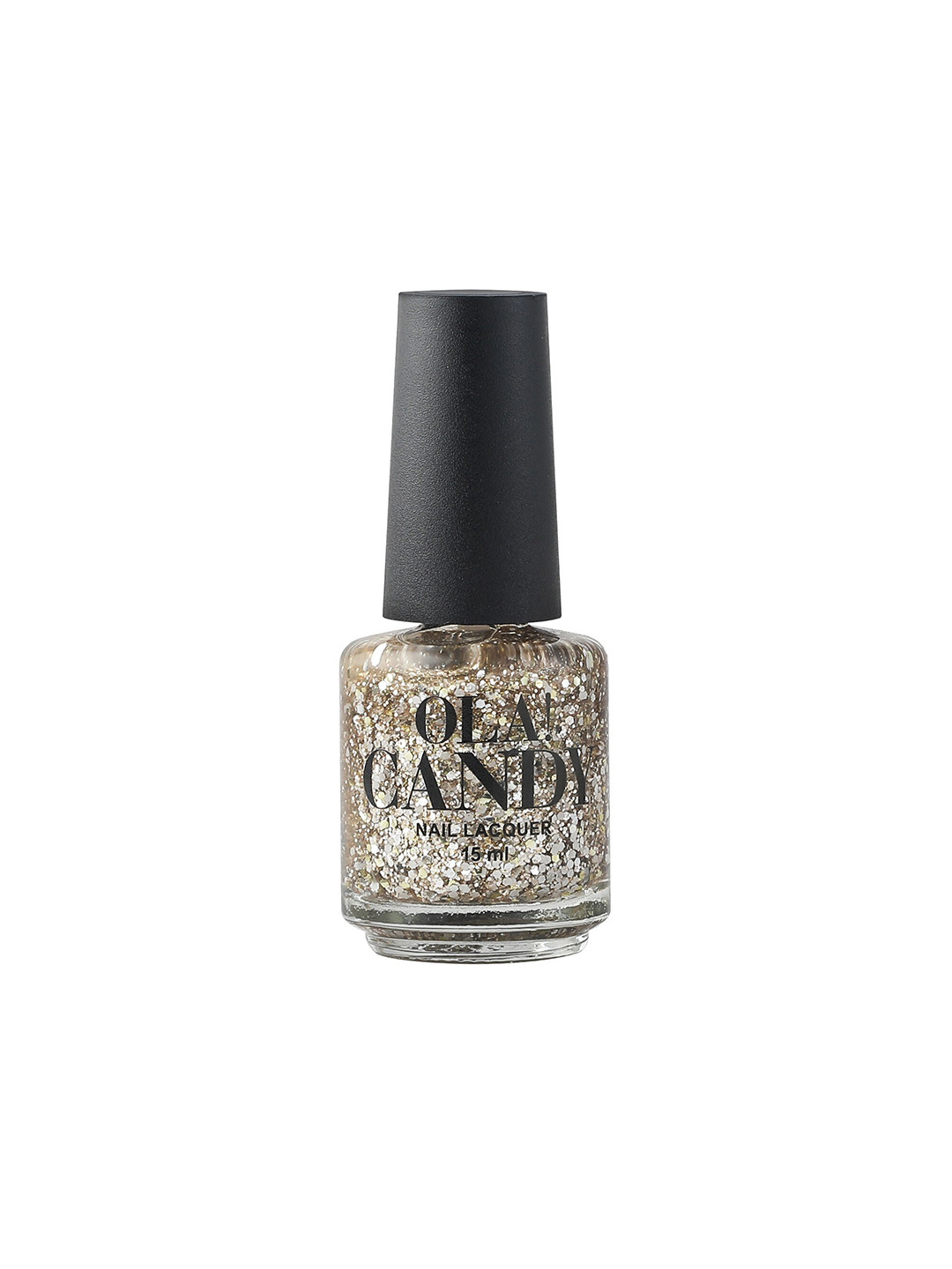 

OLA CANDY Silver Glitter Nail Polish - 15 ml