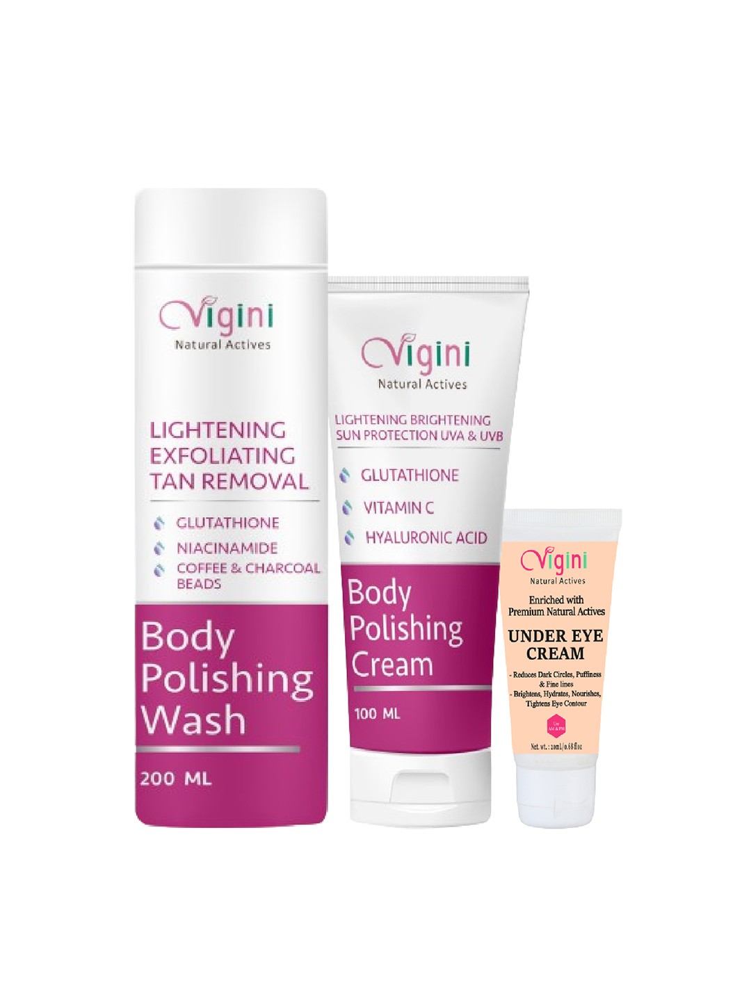 

Vigini Unisex Exfoliating Skin Glowing Tan Removal Coffee Scrub Kit, Brown