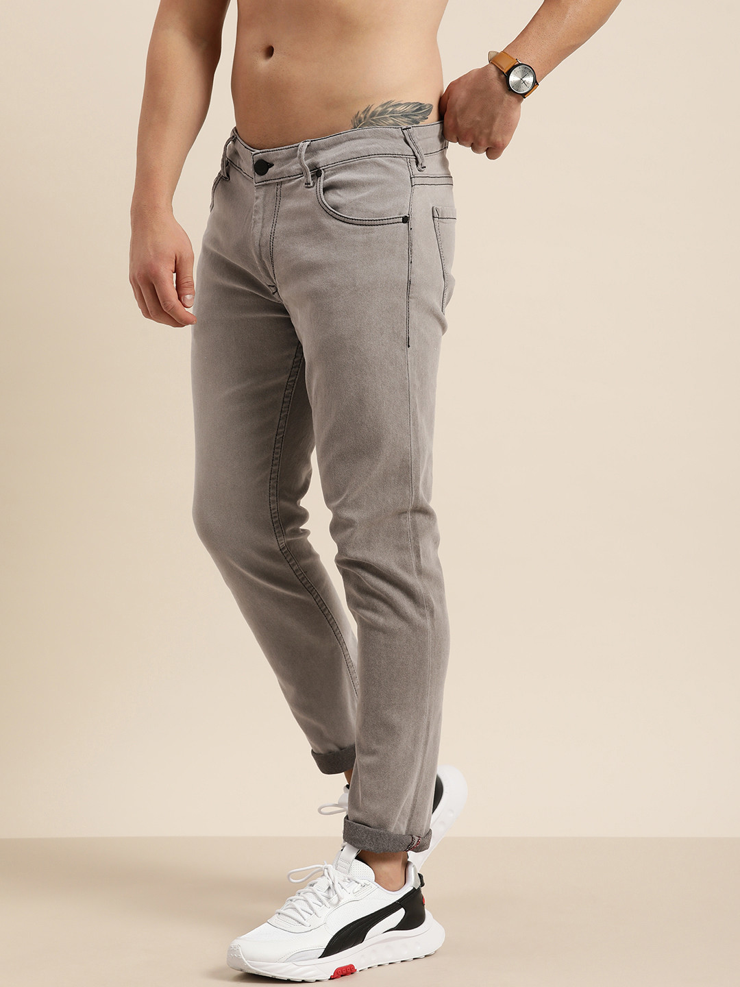 

Moda Rapido Men Grey Slim Fit Jeans