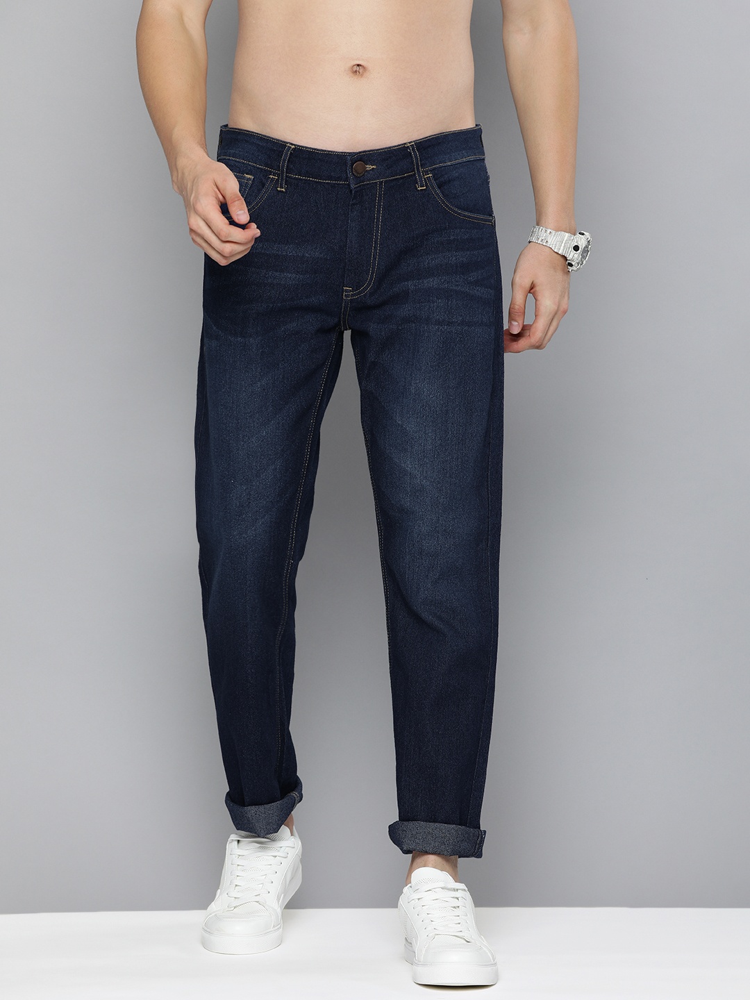 

HERE&NOW Men Blue Slim Fit Light Fade Stretchable Jeans