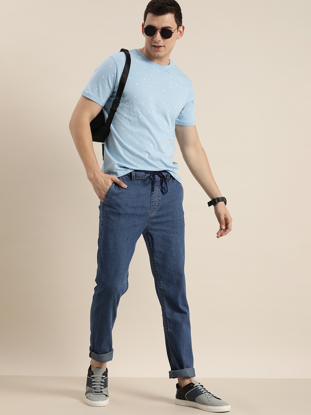 

Moda Rapido Men Blue Straight Fit Stretchable Jeans