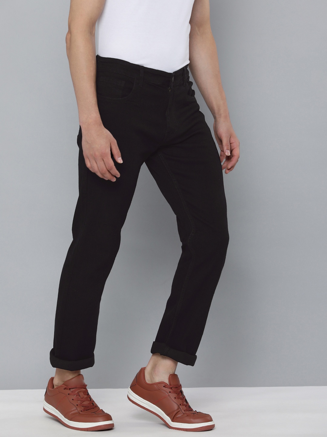

HERE&NOW Men Black Slim Fit Stretchable Jeans