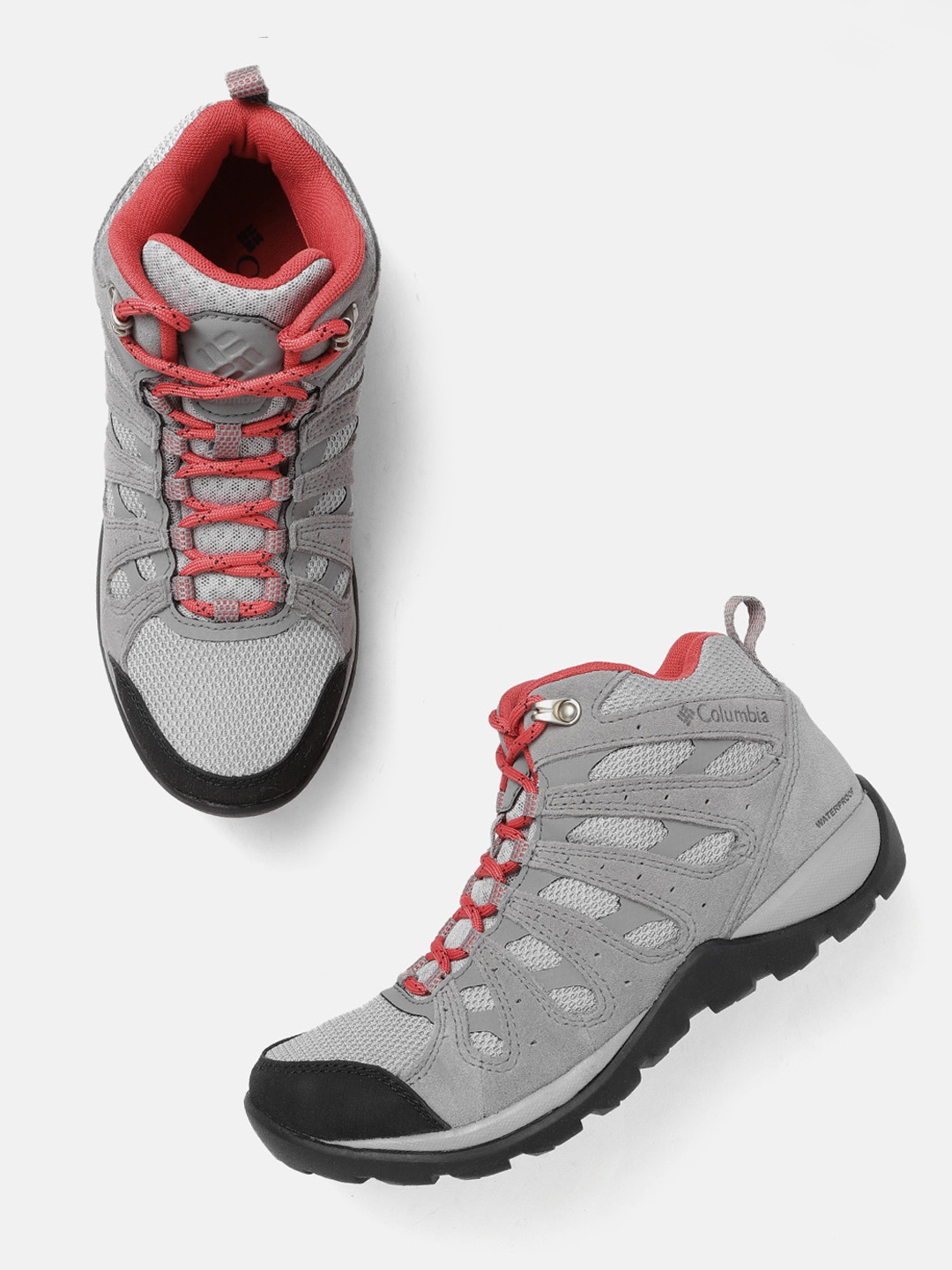 

Columbia Women Grey REDMOND V2 MID WP Omni Heat Infinity Trekking Non-Marking Shoes