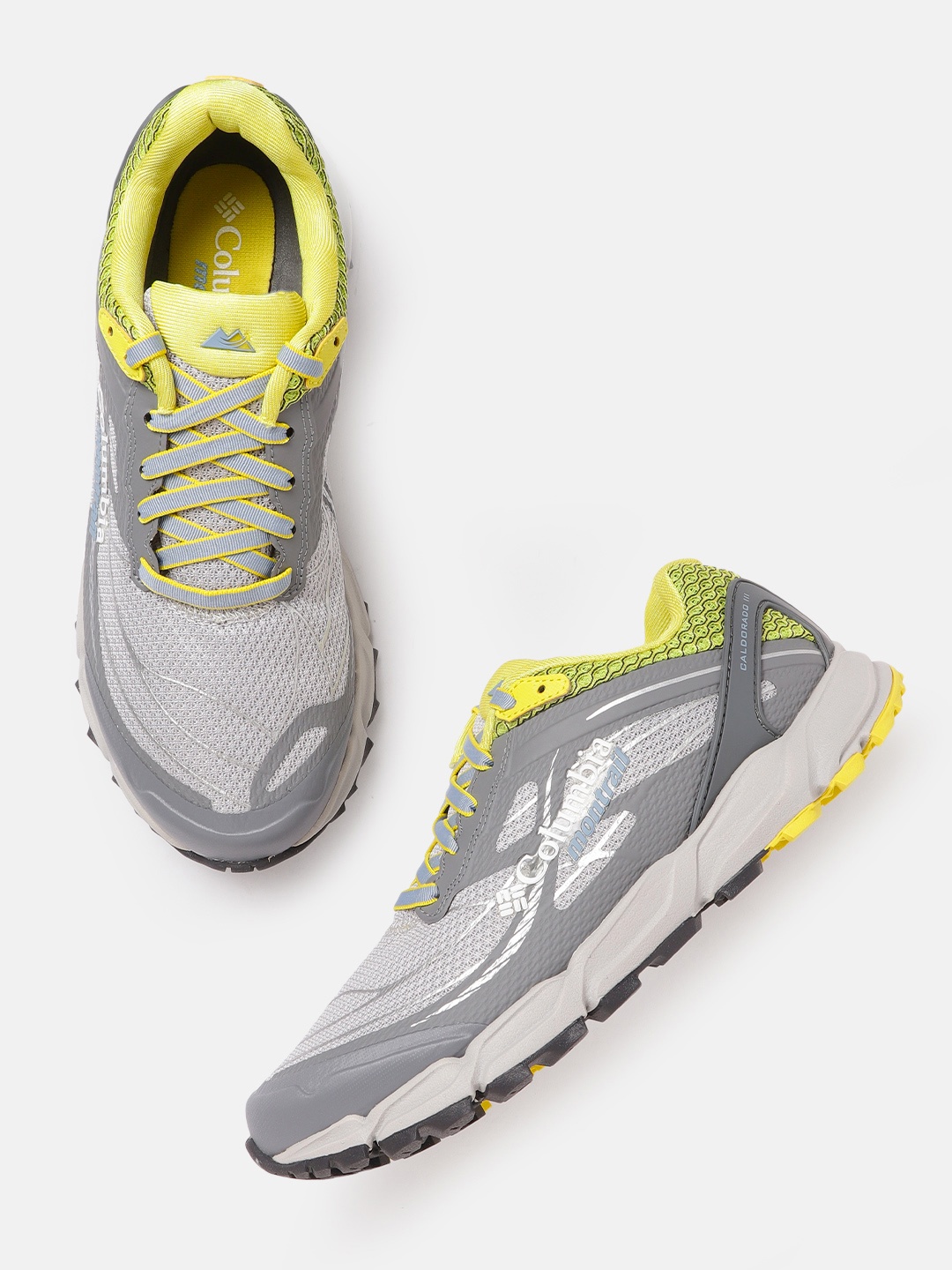 

Columbia Women Grey & Yellow CALDORADO III Non-Marking Running Shoes