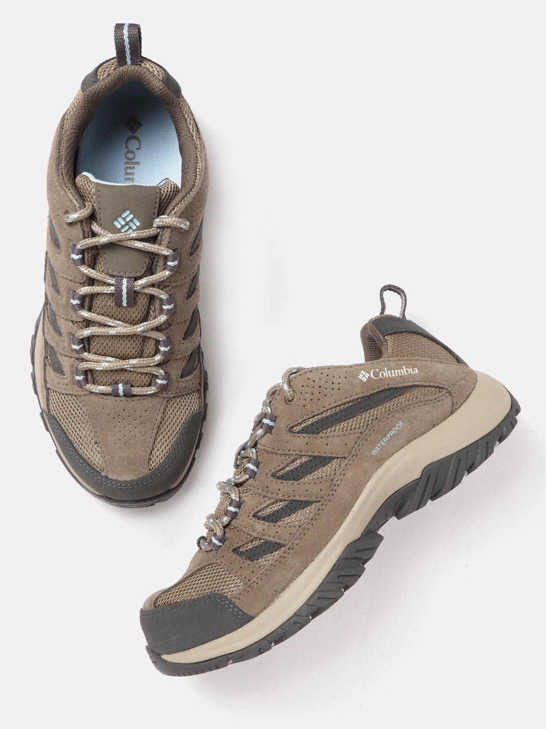 

Columbia Women Brown CRESTWOOD WATERPROOF Trekking Non-Marking Shoes