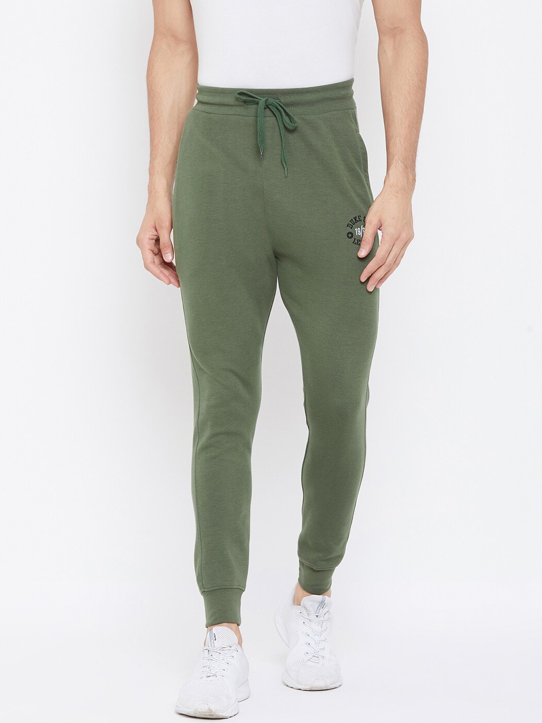 

Duke Men Green Solid Joggers