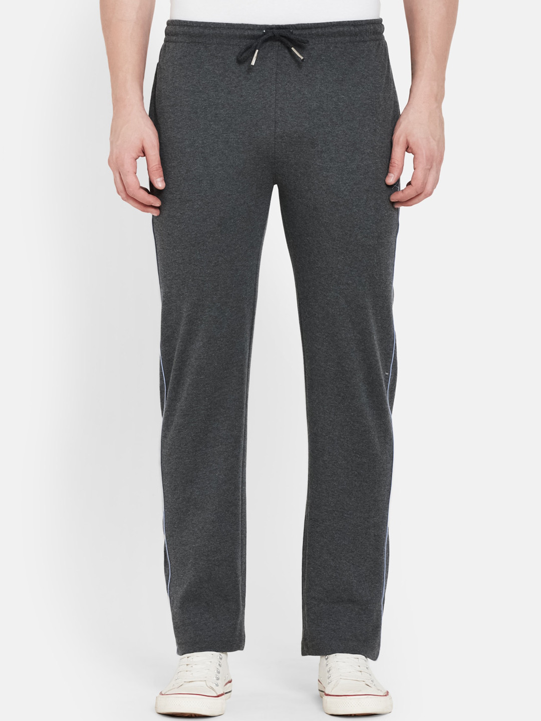 

Duke Men Grey Solid Track Pants
