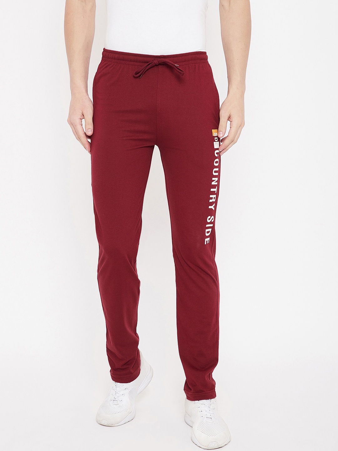 

Duke Men Red Solid Track Pants