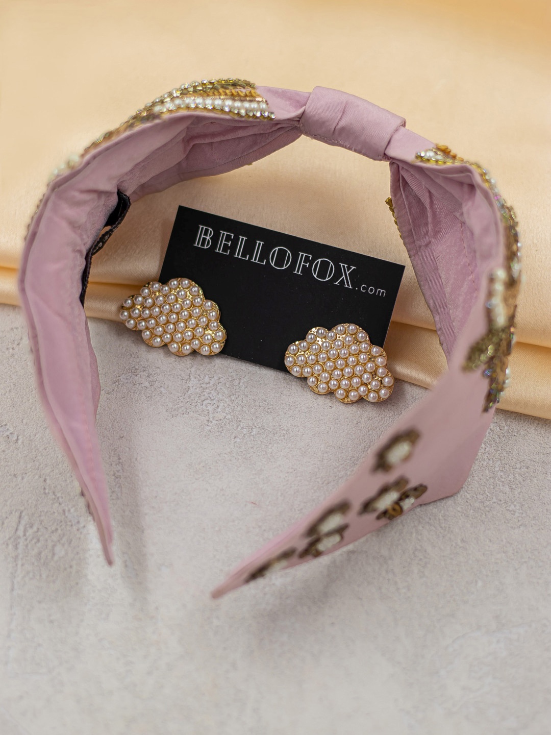 

Bellofox Women Hair Accessories & Earrings Combo, Pink