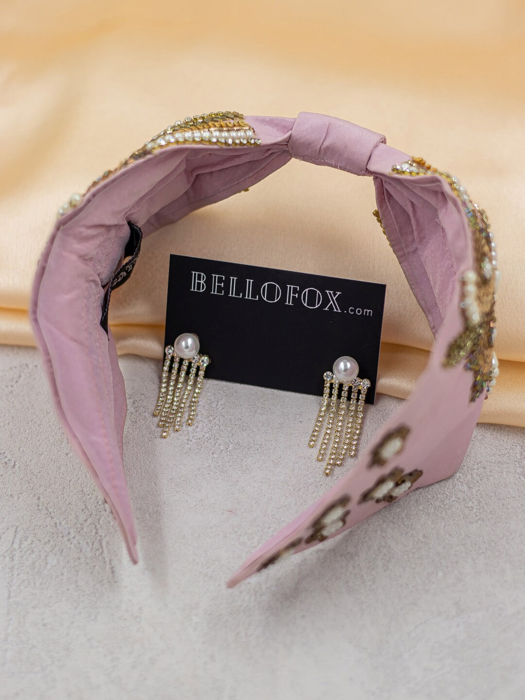 

Bellofox Women Hair Accessories & Earrings Combo, Pink