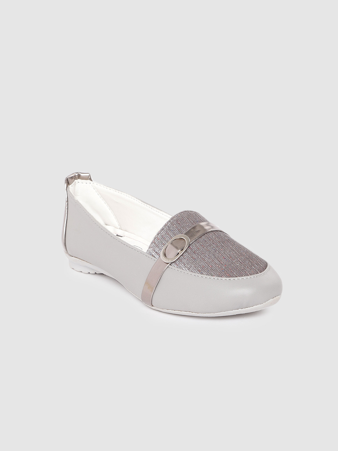 

toothless Girls Grey Frozen Print Ballerinas with Buckles