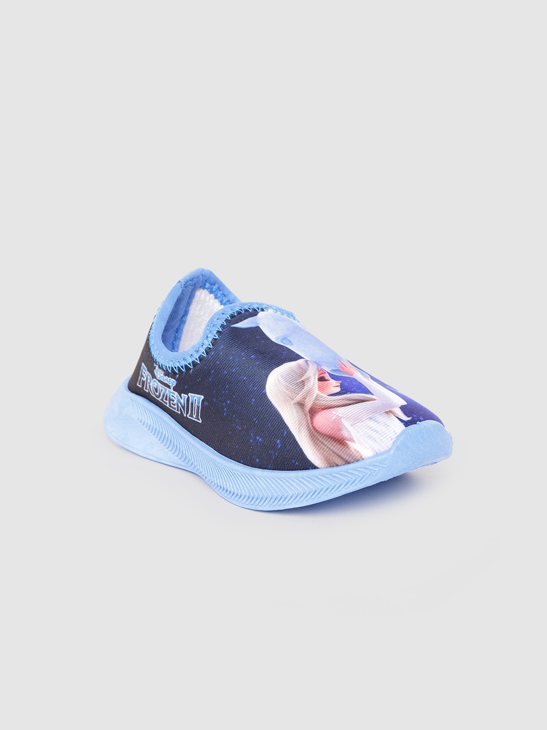 

toothless Girls Blue Frozen Printed Slip-On Sneakers