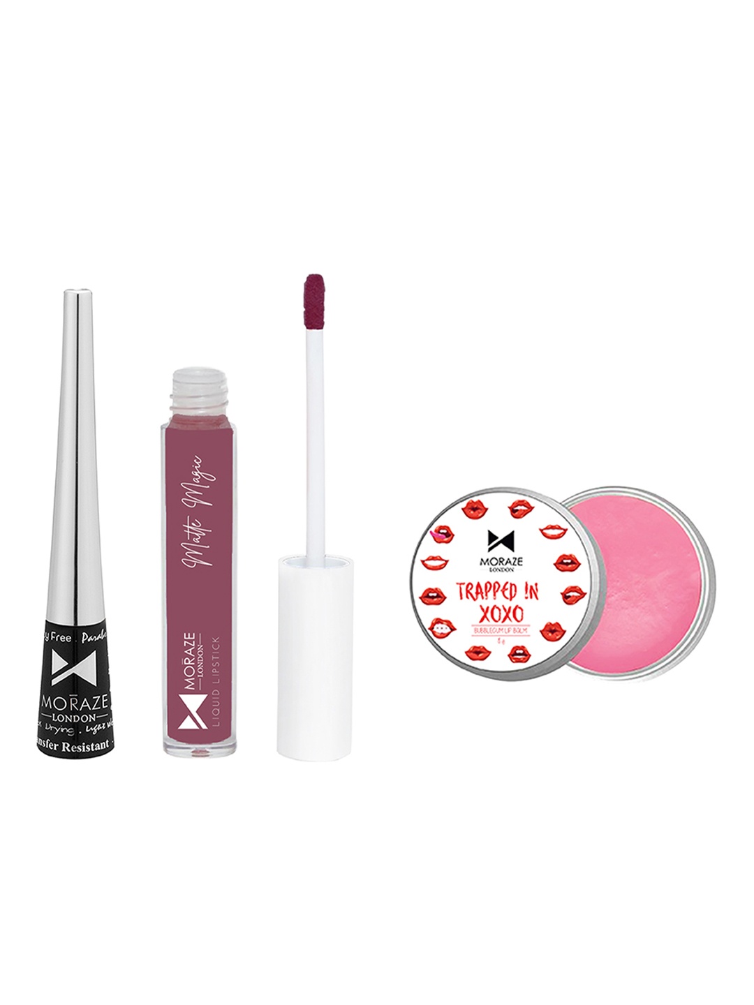 

Moraze Lipstick With Eyeliner & Lip Balm Combo, Multi