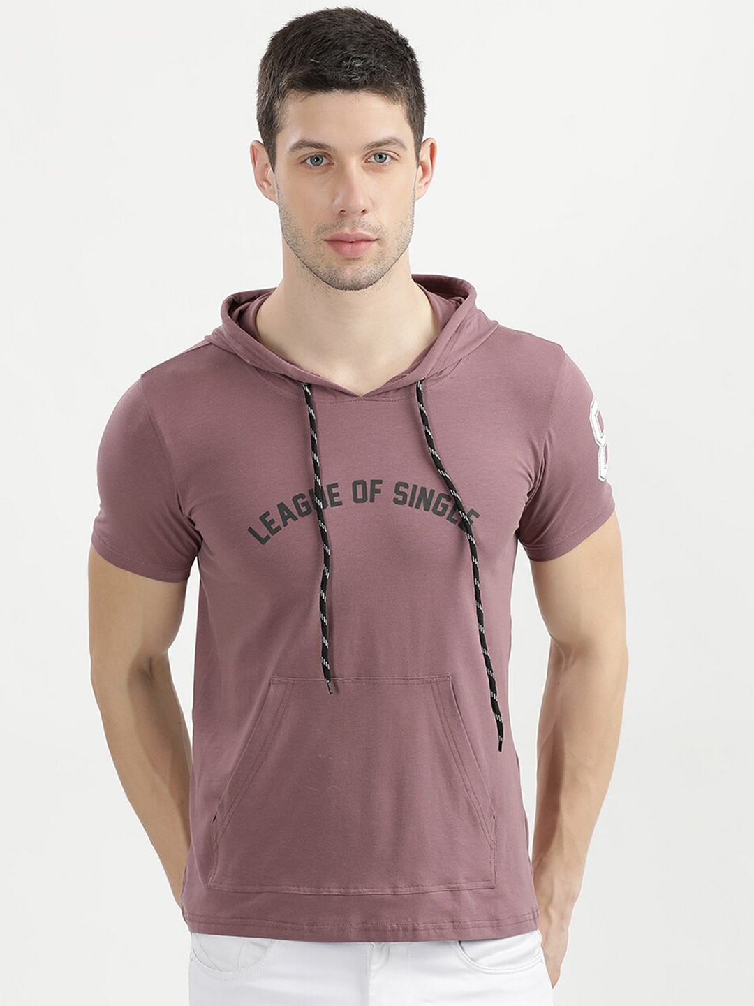 

V2 Value & Variety Men Purple Typography Cotton T-shirt