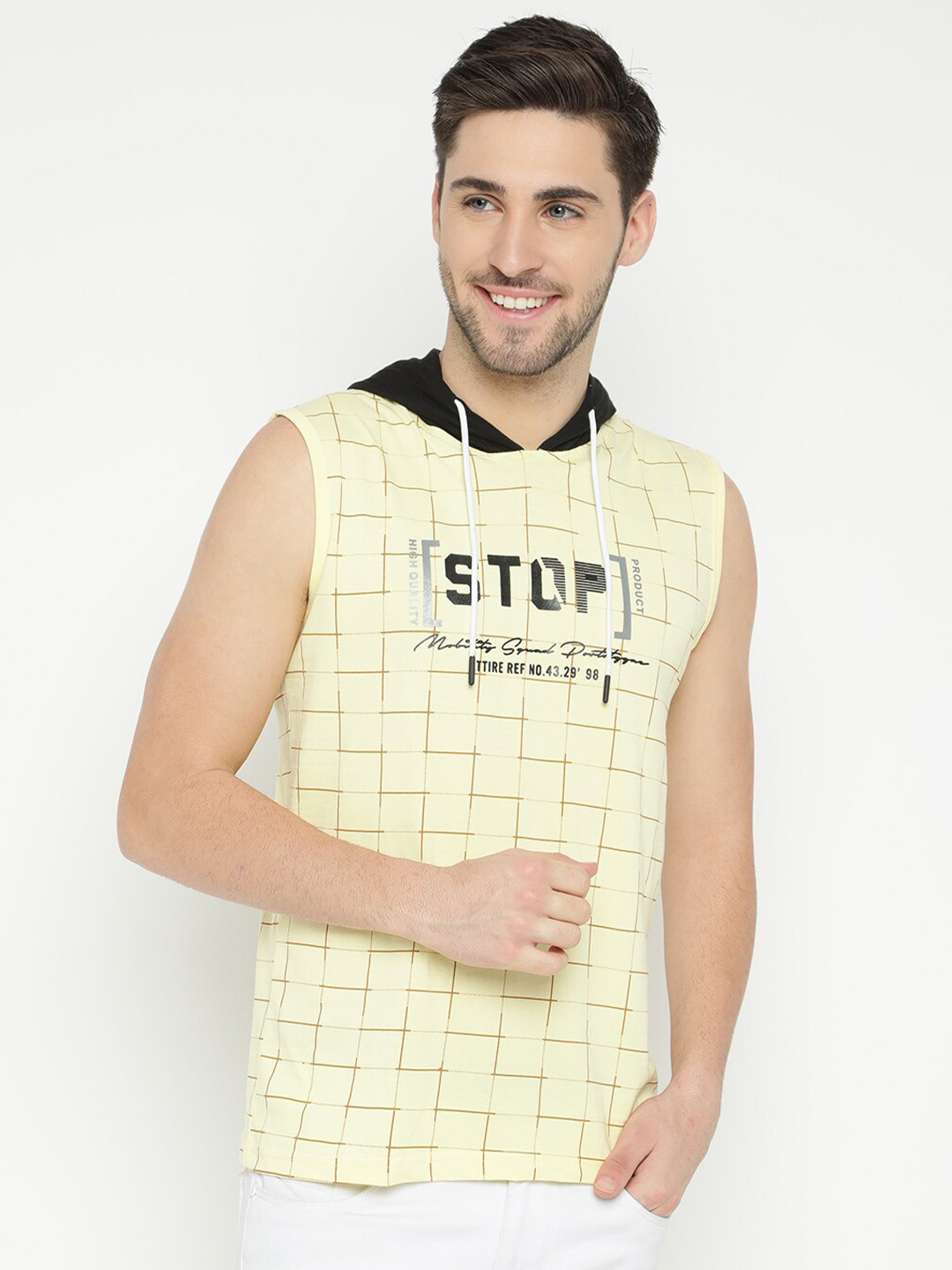 

V2 Value & Variety Men Yellow Typography Printed T-shirt