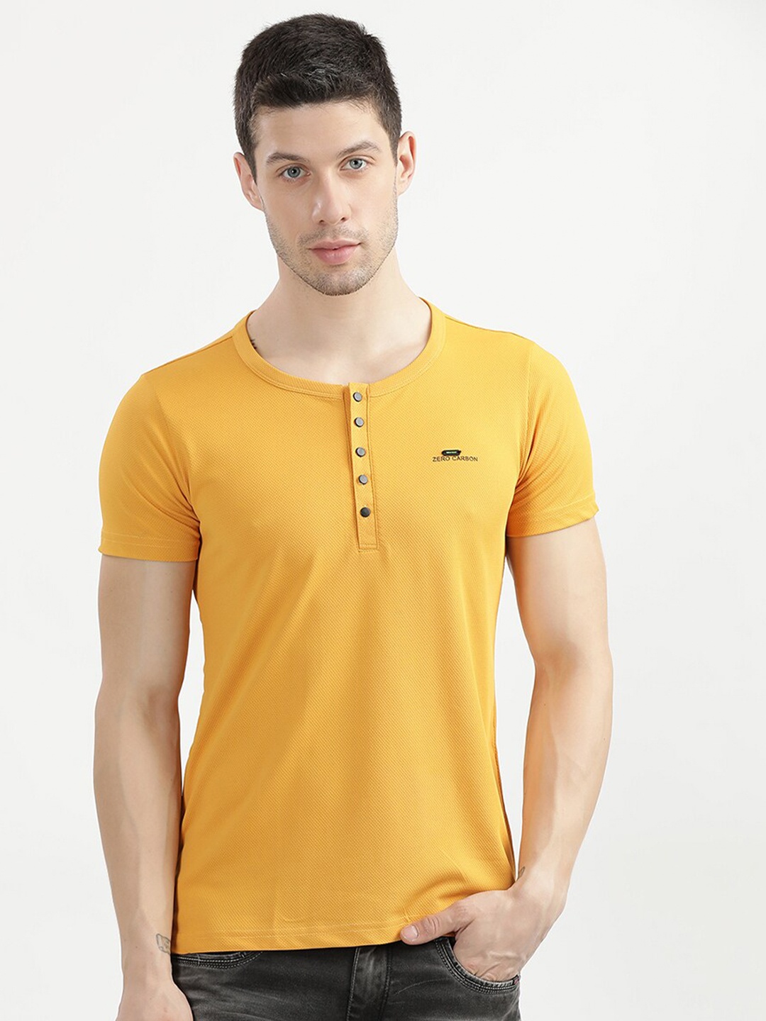 

V2 Value & Variety Men Mustard Yellow T-shirt