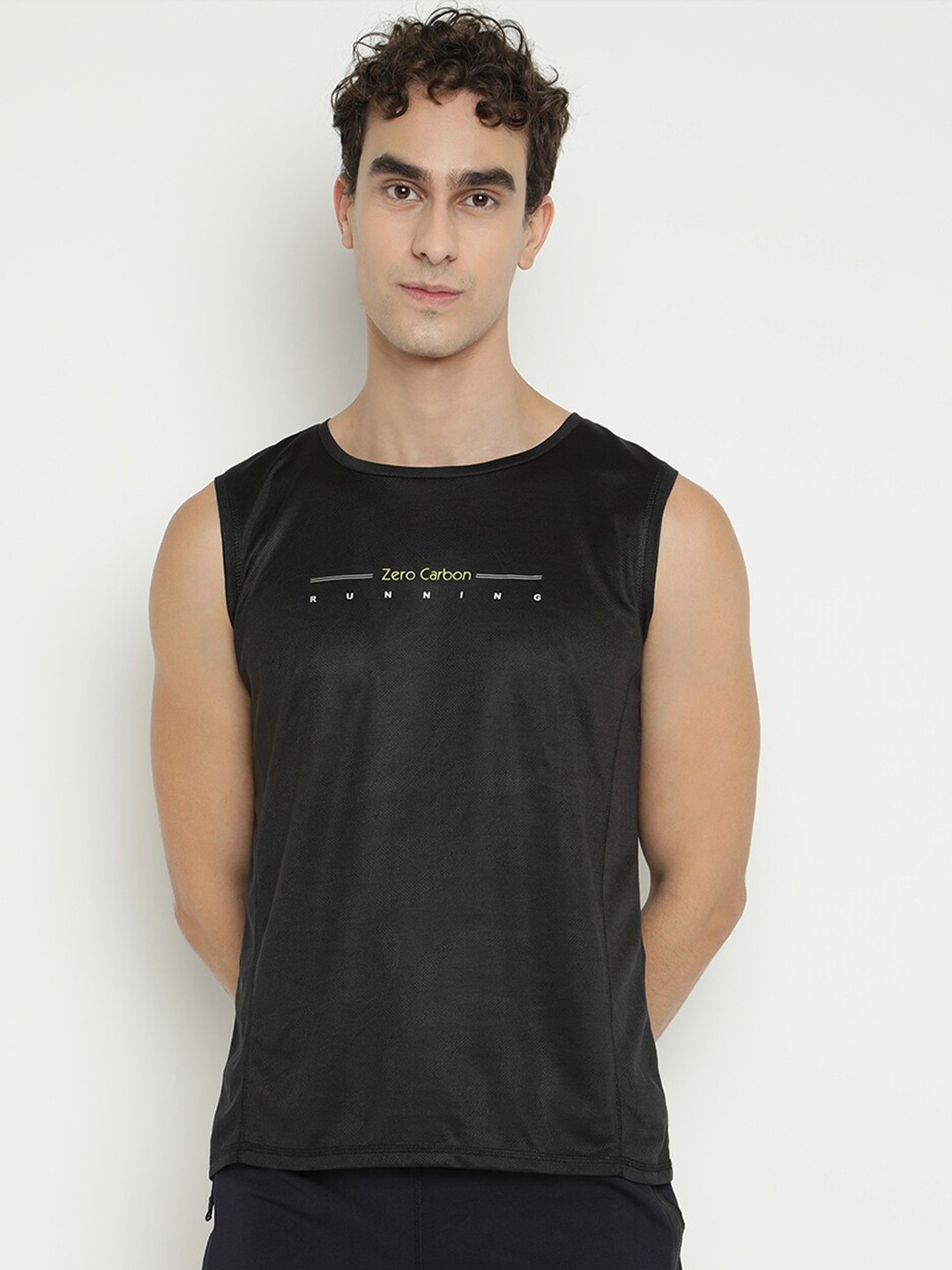

V2 Value & Variety Men Black & Lime Green Typography Printed T-shirt