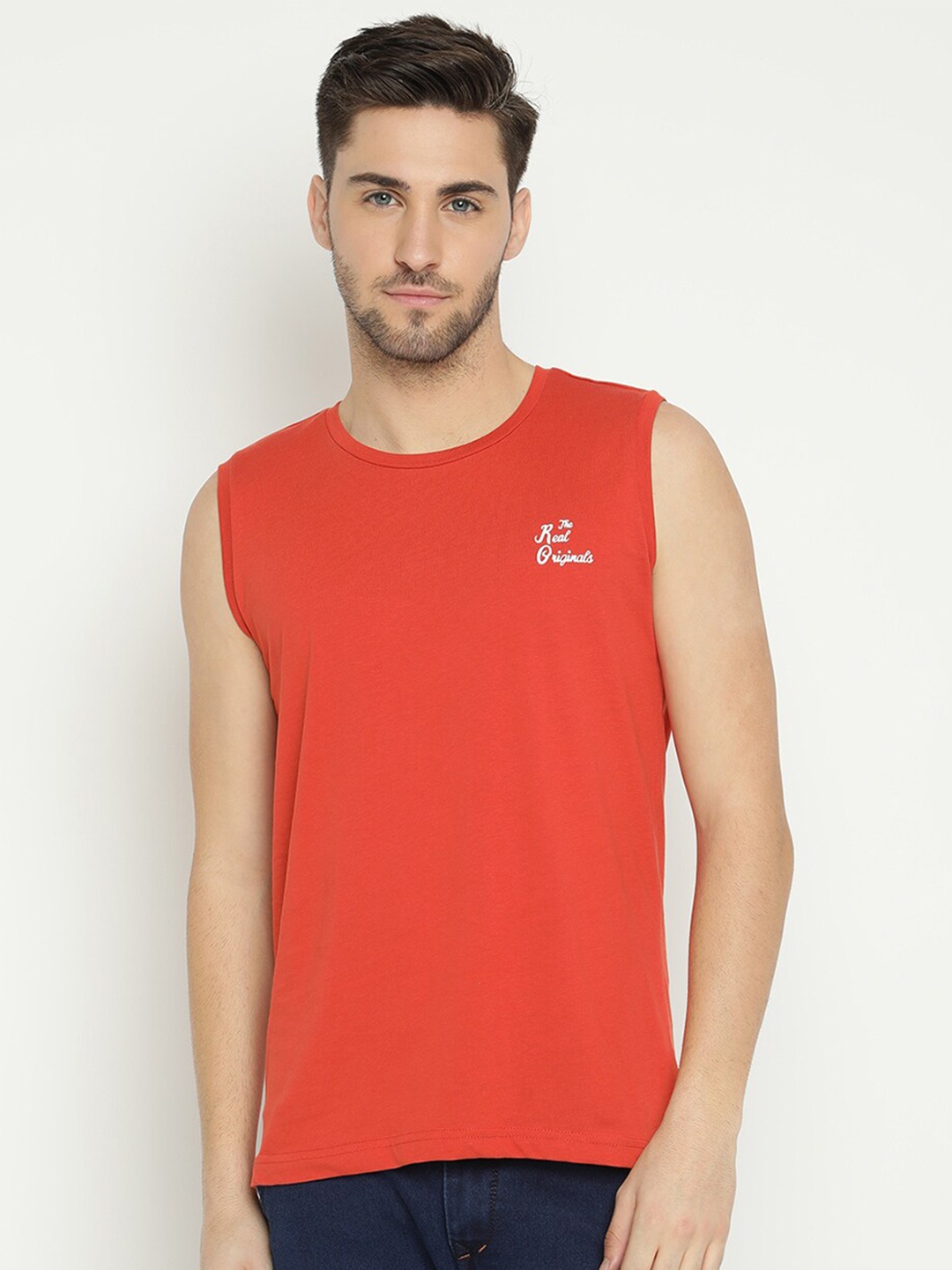 

V2 Value & Variety Men Rust T-shirt