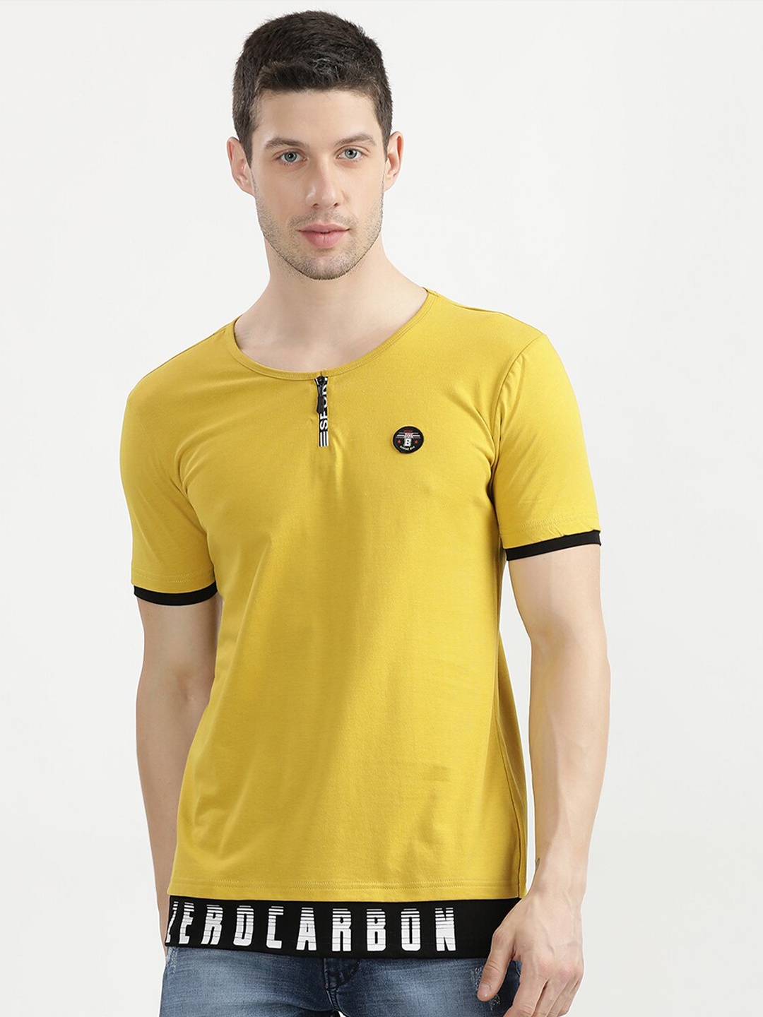 

V2 Value & Variety Men Mustard Yellow T-shirt