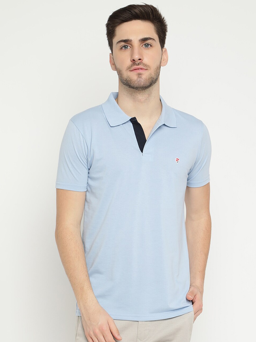 

V2 Value & Variety Men Blue Polo Collar T-shirt