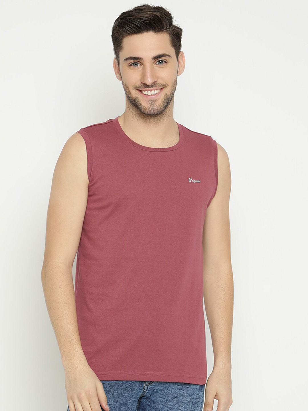 

V2 Value & Variety Men Purple Cotton Cut Outs T-shirt