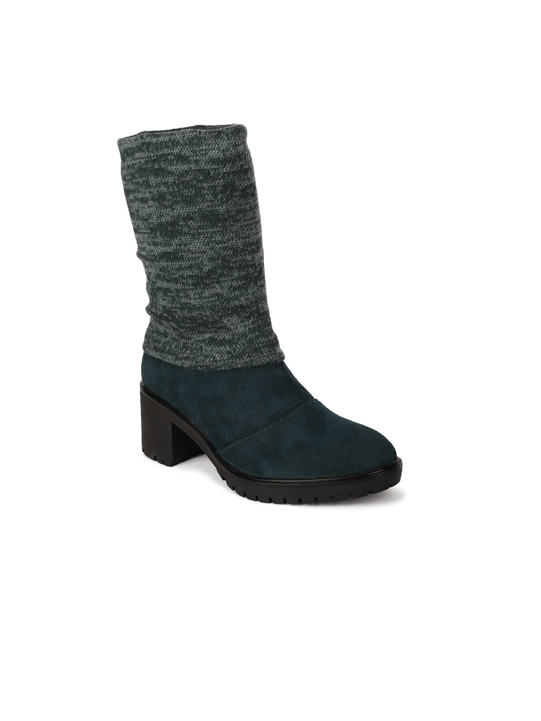 

Bruno Manetti Green Suede Block Heeled Boots