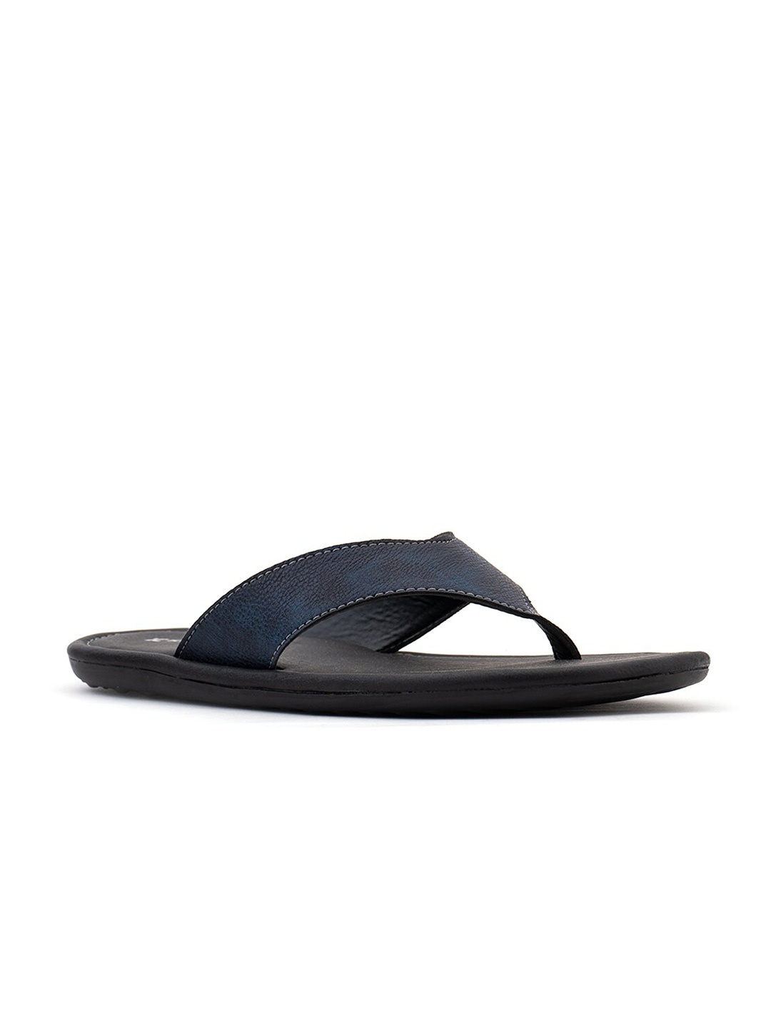 

Khadims Men Navy Blue & Black Comfort Sandals