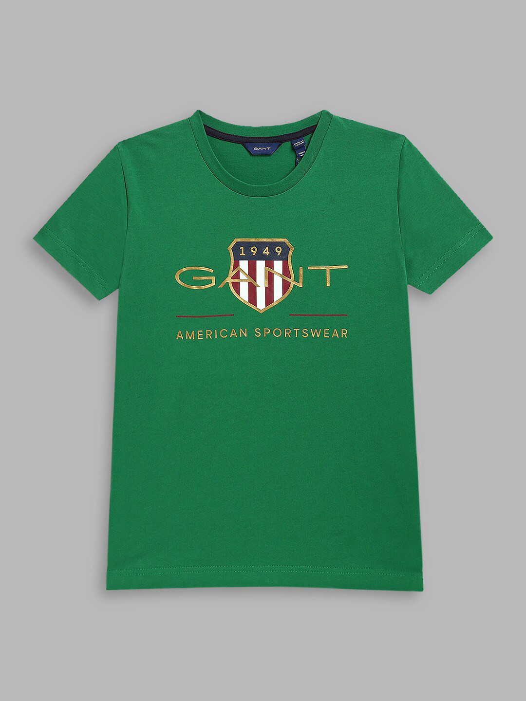 

GANT Unisex Kids Green Typography Printed T-shirt