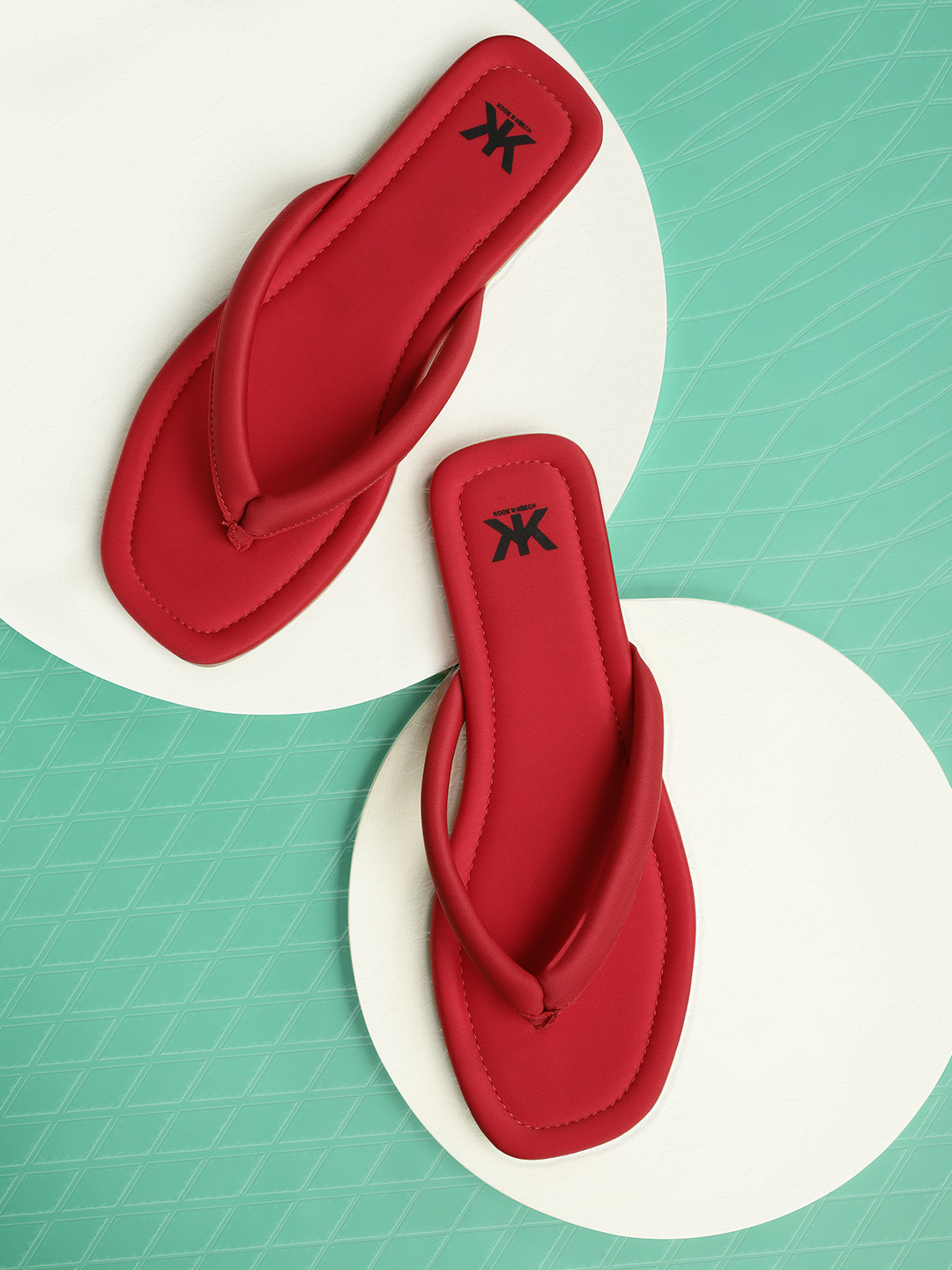 

Kook N Keech Women Red Open Toe Flats