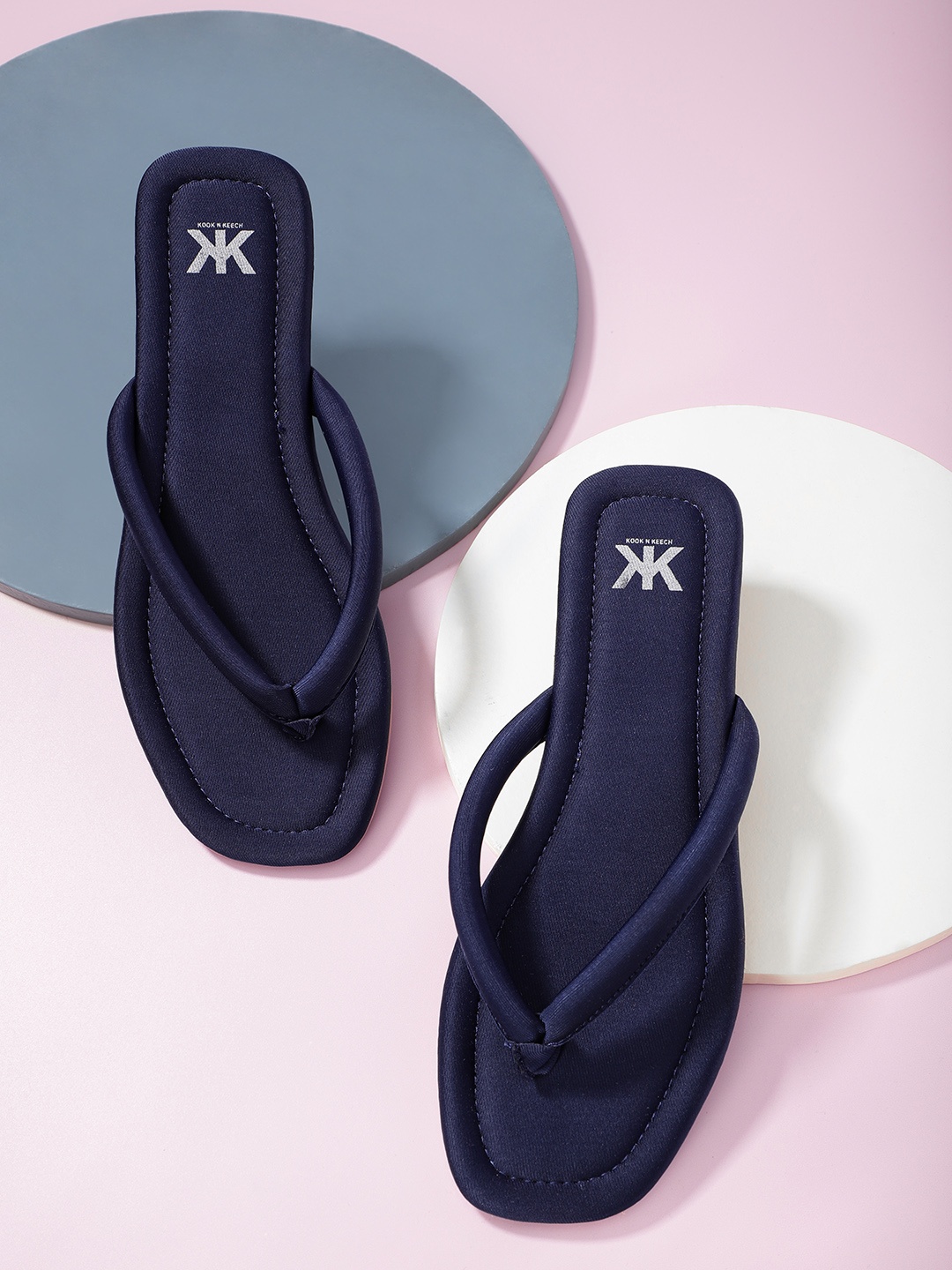 

Kook N Keech Women Navy Blue Open Toe Flats