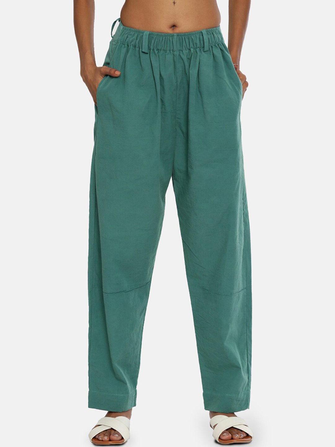 

GRASS by Gitika Goyal Women Green Trousers