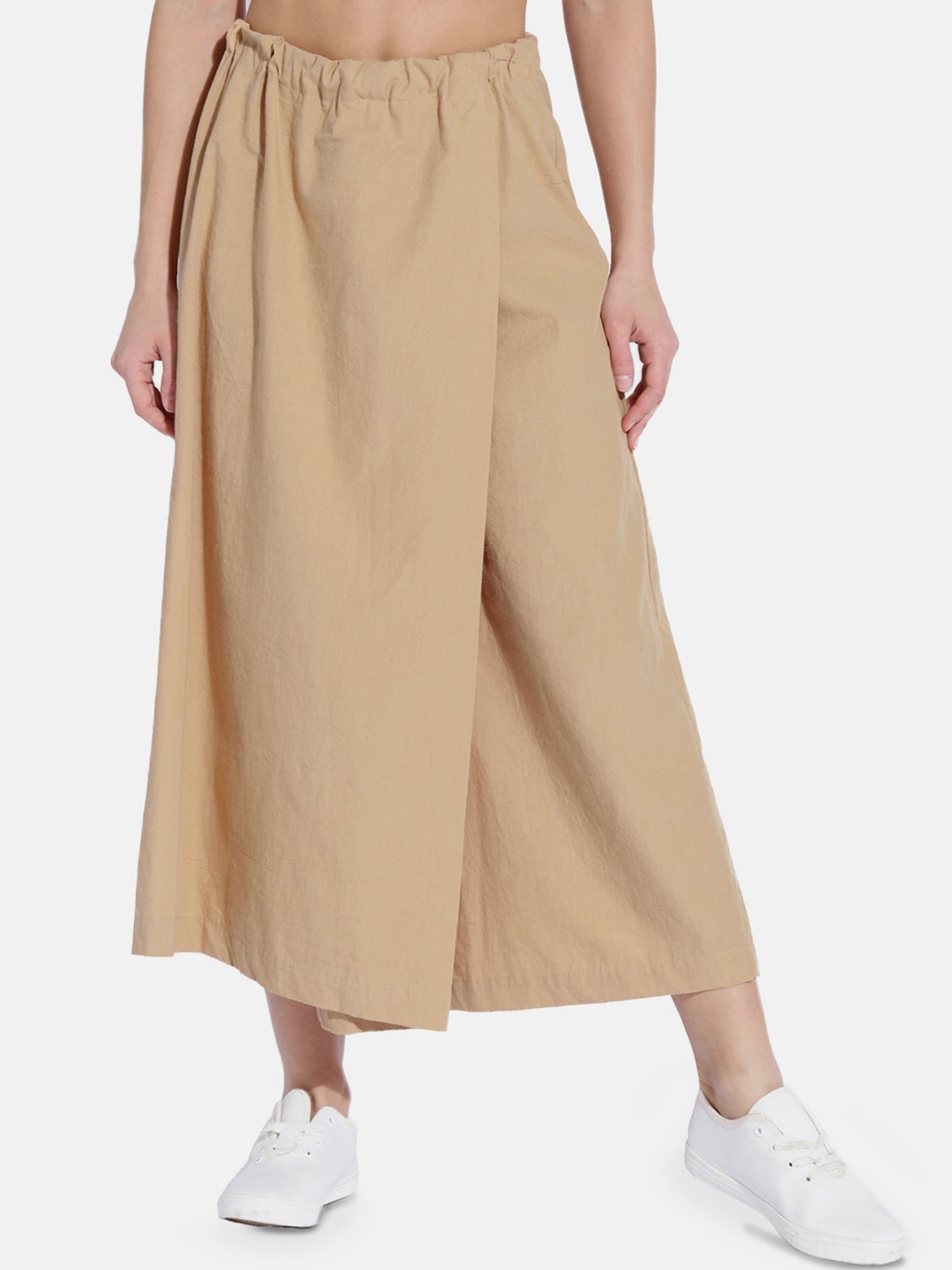 

GRASS by Gitika Goyal Women Beige Cotton Wrap Over Pant