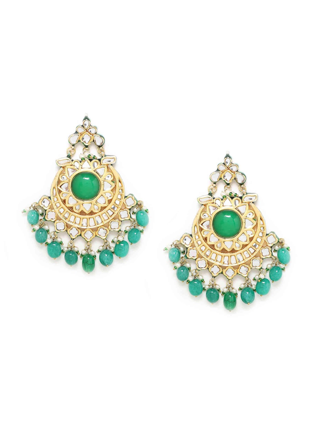 

Kairi Green Contemporary Chandbalis Earrings