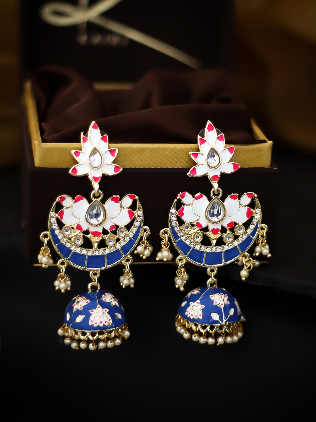 

Kairi Blue Contemporary Chandbalis Earrings