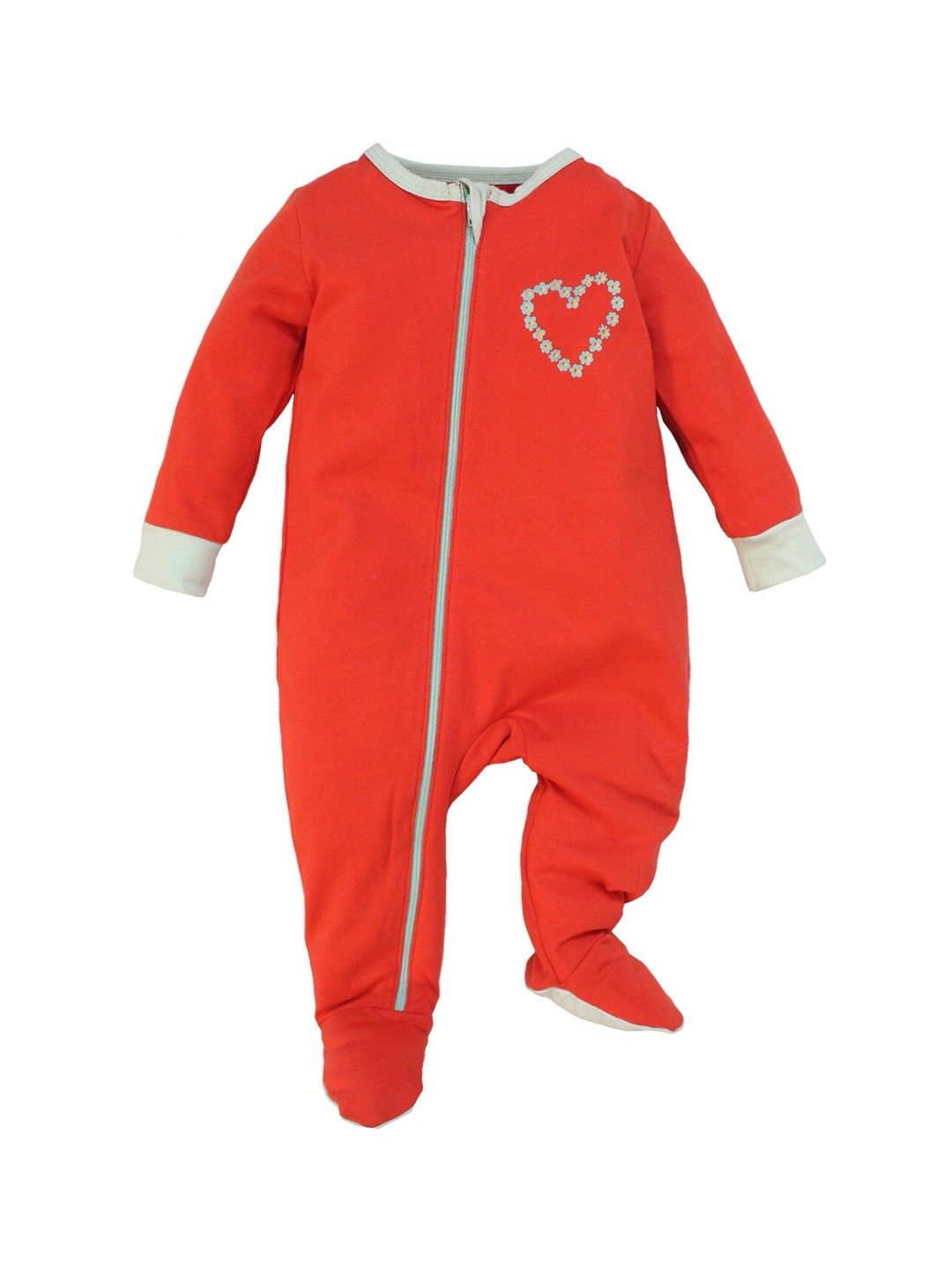 

Nino Bambino Kids Red Solid Ogranic Cotton Romper