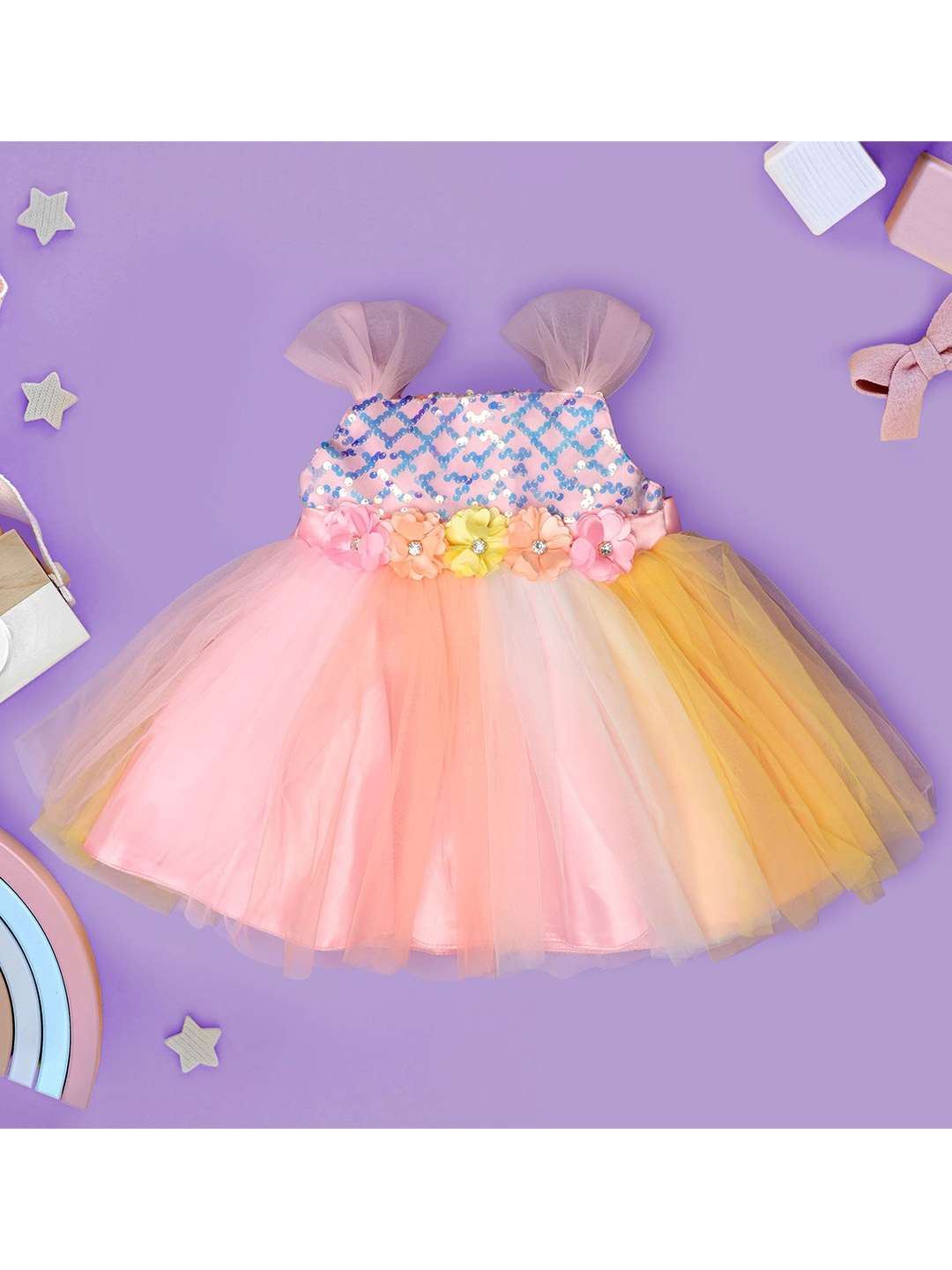 

KICKS & CRAWL Multicoloured Satin Dress, Multi