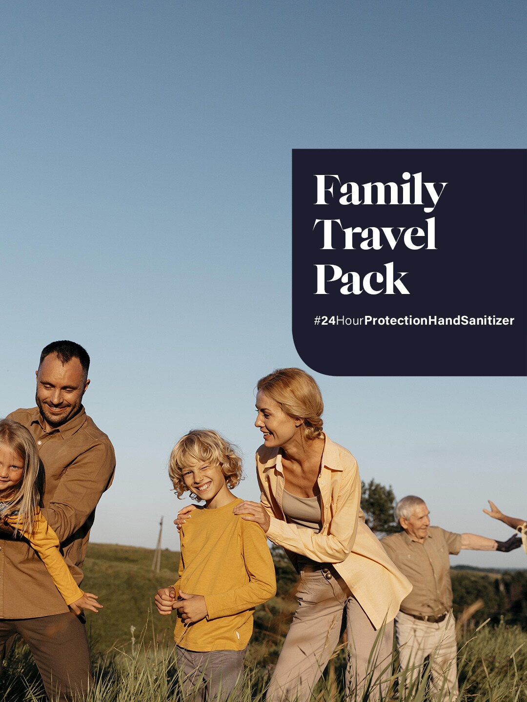 

Just Human 24-Hour Protection Hand Sanitizer Family Travel Pack -4piece, Transparent