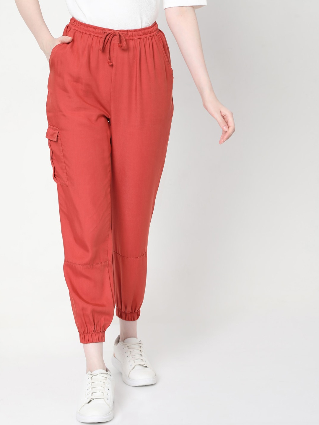 

Vero Moda Women Red Solid Joggers