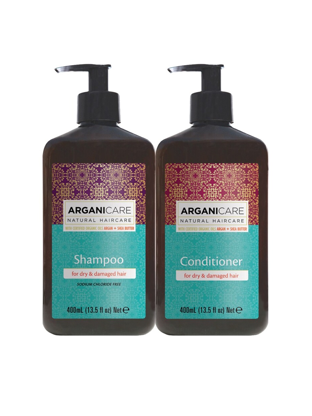 

ARGANICARE Natural - Shea Butter - Dry Hair Wellness Combo Pack (Shampoo & Conditioner), Brown