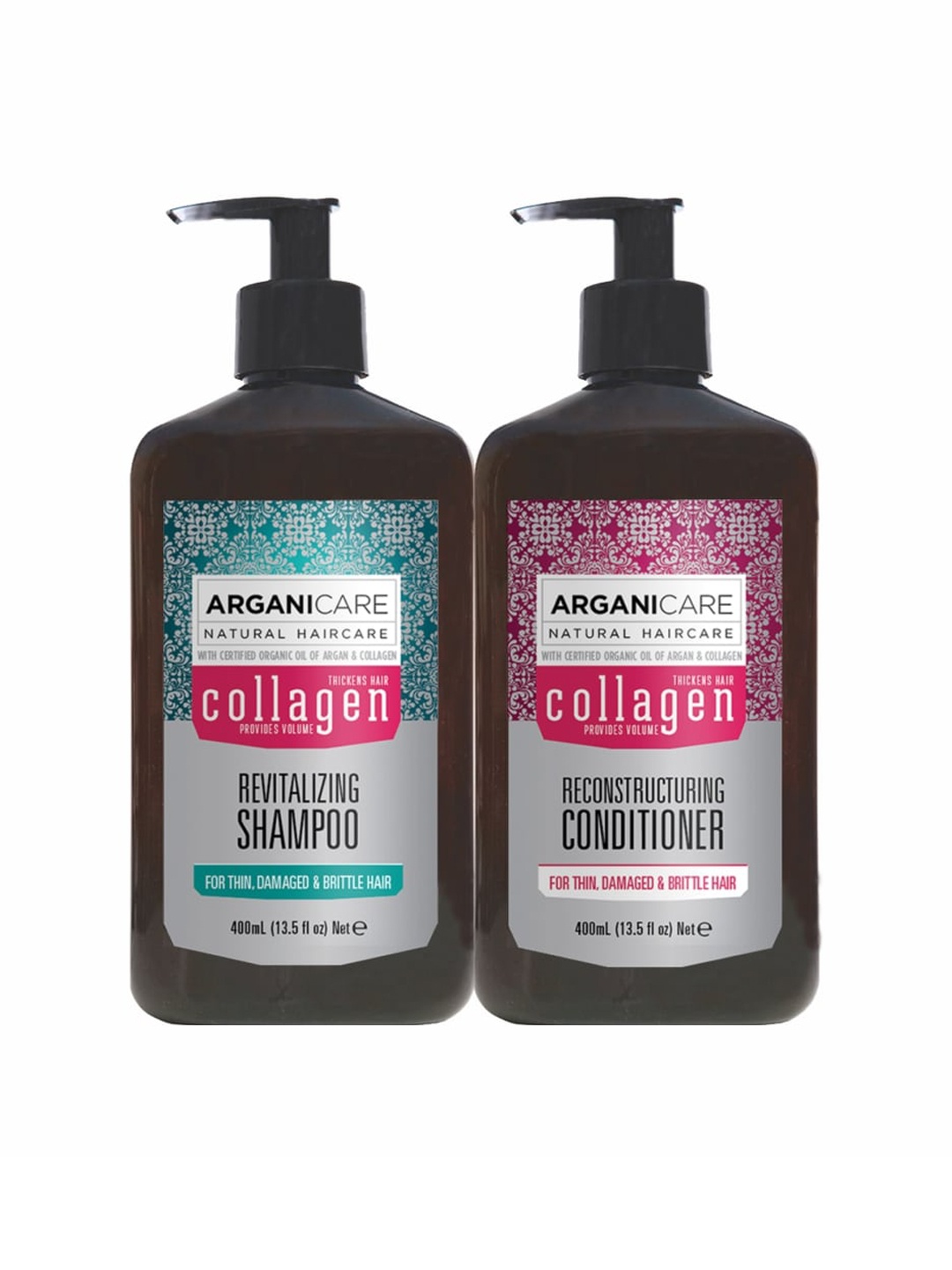 

ARGANICARE Pack of 2 Combination Hair Wellness Combo, Brown