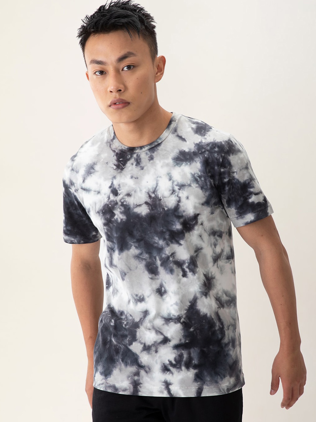 

DAMENSCH Tie & Dye Regular Fit T-shirt, Grey