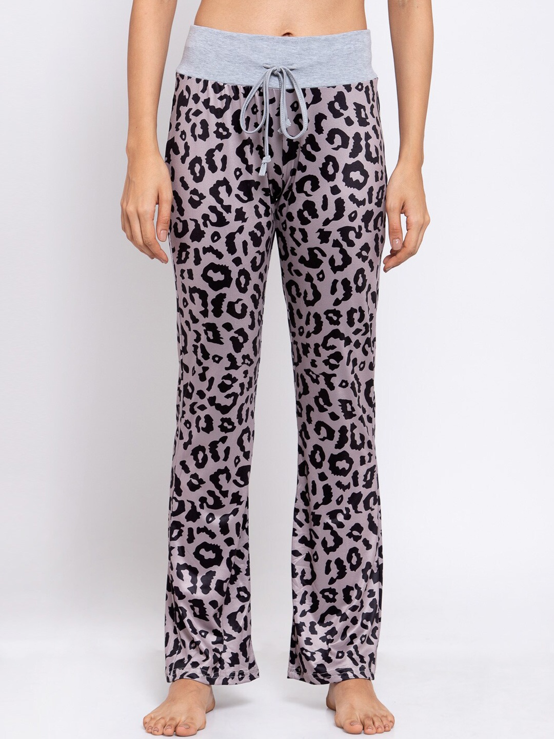 

iki chic Women Grey Printed Lounge Pants