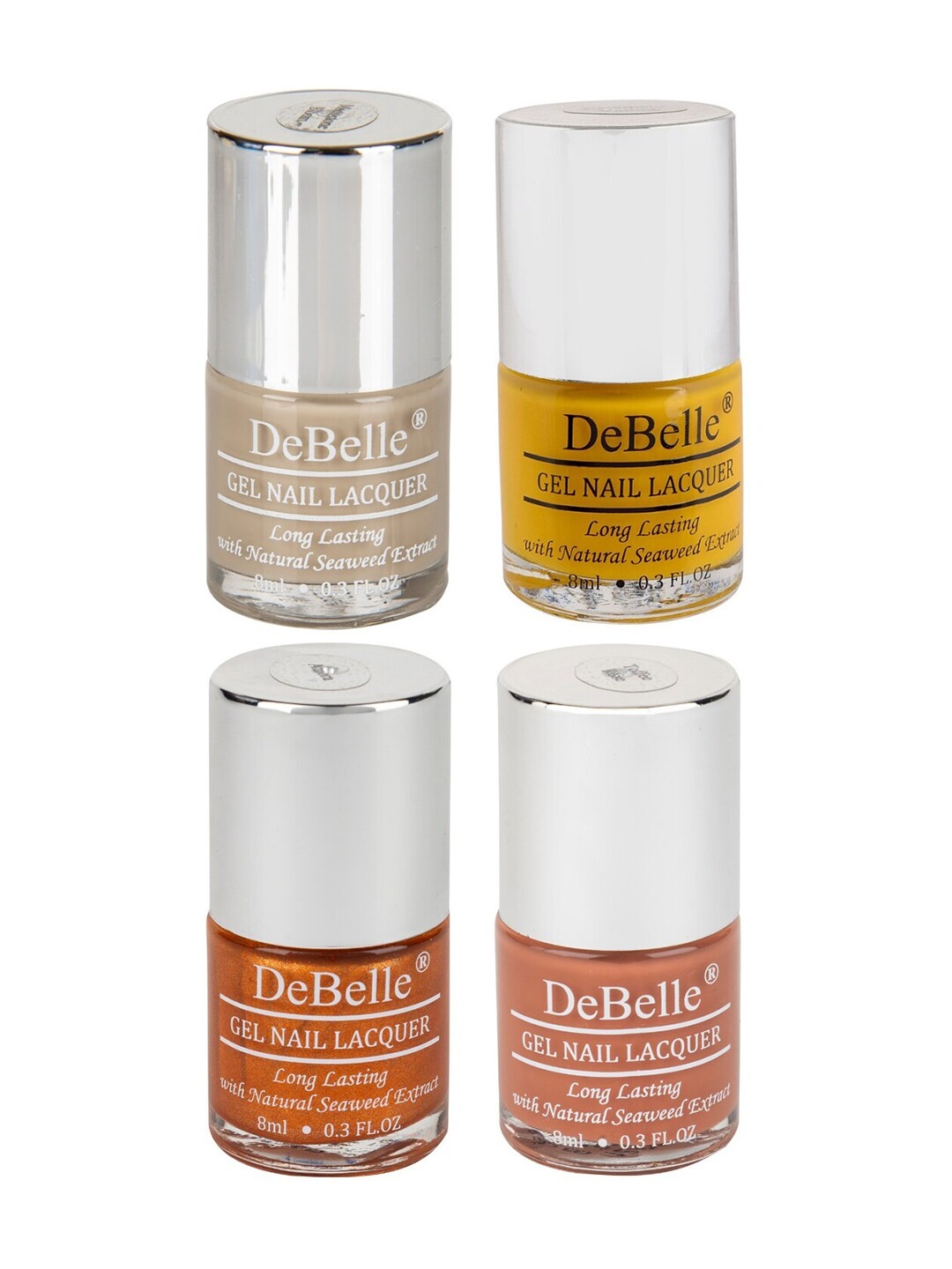 

DeBelle Set of 4 Banana Caramel Pastels Nail Polish - 8ml Each, Multi